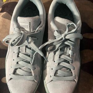Puma Sky Blue Suede Sneakers